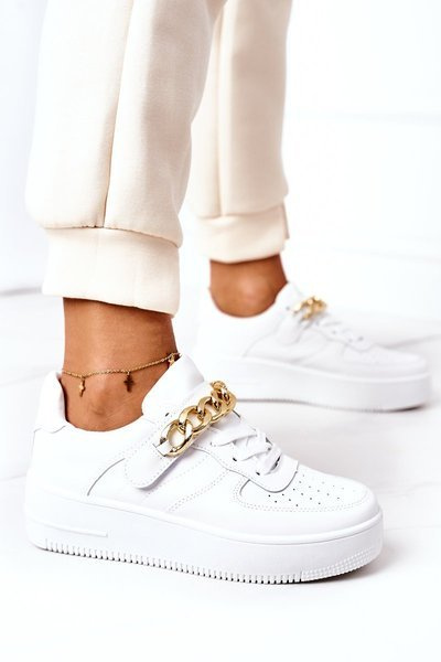 Sport Shoes Sneakers With A Chain White One Chance