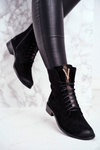 Women’s Nubuck Leather Boots Black Nicole 2593