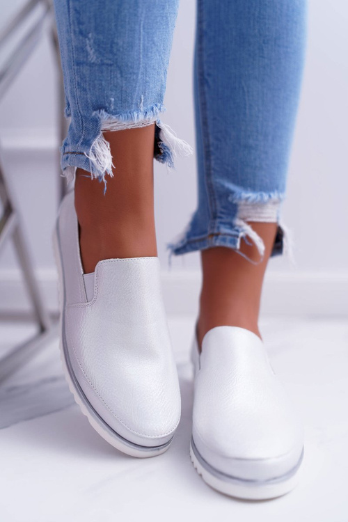 Women's moccasins Sergio Leone Silver Magento