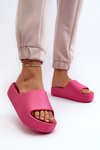 Women's Thick Sole Beige Slides Oreithano