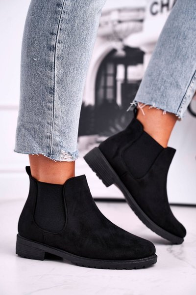Women's jodhpur boots black Shaggy