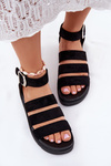 Women's Platform Sandals With Straps Black Nevidas