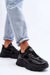 Women's Sneakers on a Chunky Platform Black Agnenia