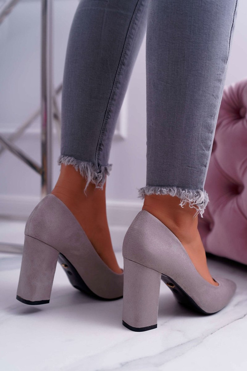 Women's Stiletto pumps Suede Grey Clarina