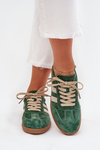 Women's Suede Sneakers Green Sirella