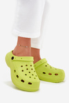 Ladies Foam Slippers Lime Elisra