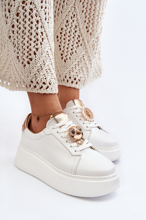 Women's Leather Sneakers CheBello 4411 White