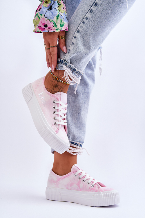 Trampki Platforma Różowe Lee Cooper LCW-23-31-1781L