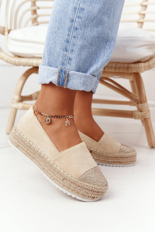 Espadrilles On A Straw Platform S.Barski Beige
