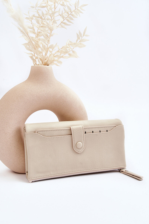 Women's Large Capacious Wallet Evina Beige 