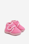 Kids slippers with Velcro stripes Pink Lavelle