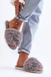 Women's Slippers with Fur Grey Vienitta