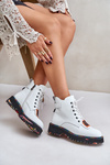 Leather Ankle Boots Women's Zip White Artiker 55C0515