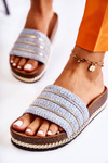 Women's Classic Slippers With A Chain Blue Maddy