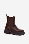 Insulated ankle boots with zipper chocolate Niviane
