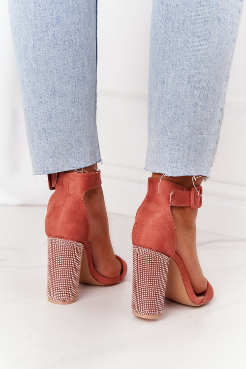 Sandals On A Bar With Cubic Zirconia Lu Boo Brick