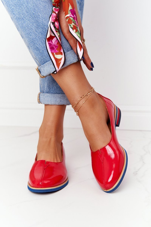 Women's Patent Leather Shoes Maciejka 05035-08 Red