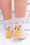 Women's Socks Beige with Tiger