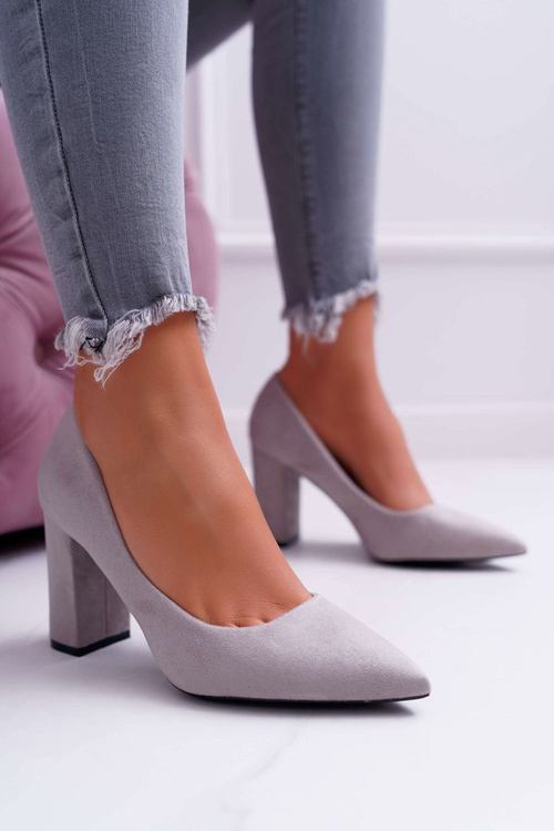 Women's Stiletto pumps Suede Grey Clarina