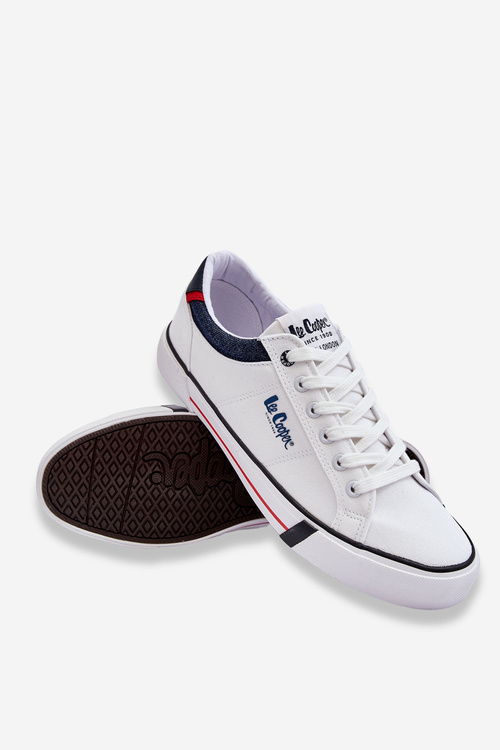 Trampki Męskie Białe Lee Cooper LCW-23-31-1835M