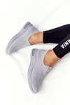 Women's Slip-on Sneakers Grey Be Stretchy