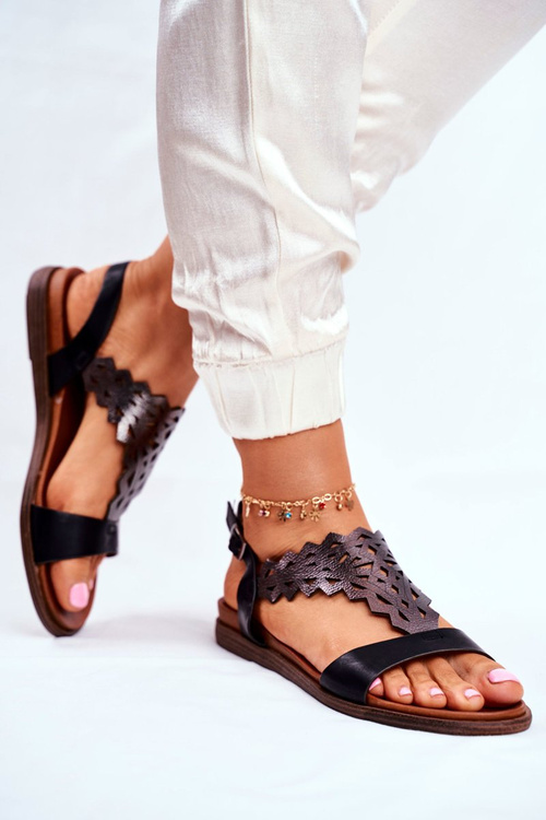 Women’s Sandals Flat Sergio Leone Black SK035