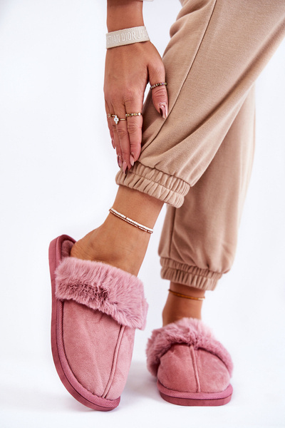 Women's Classic Slippers With Fur Pink Lorines