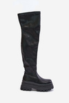 Knee High Boots On A Massive Platform Black Zinera