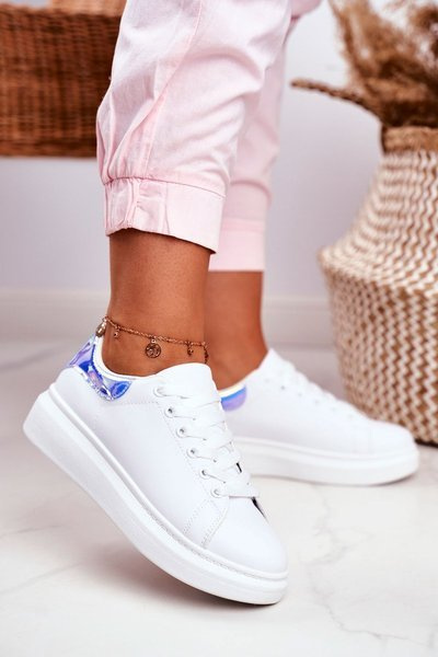 Women’s Sport Shoes Lu Boo White Metallic Blue Matilda