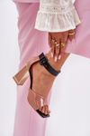 Lacquered Women's Sandals On Heel Vinceza 20266 Pink