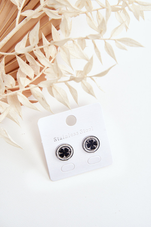 Stainless Steel Earrings Clovers Silver