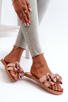 Women's Pink Bow Slides Rivarina