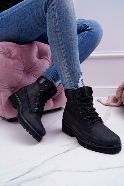 Women's Booties Trappers Big Star Black EE274033
