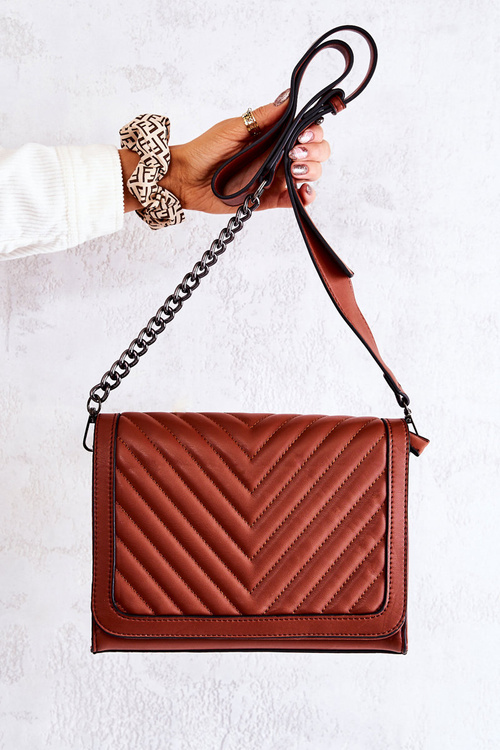 Quilted postman bag Brown Hariette
