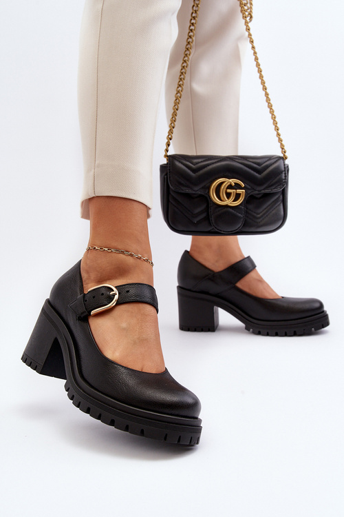 Zazoo 20166 Leather Court Shoes Black