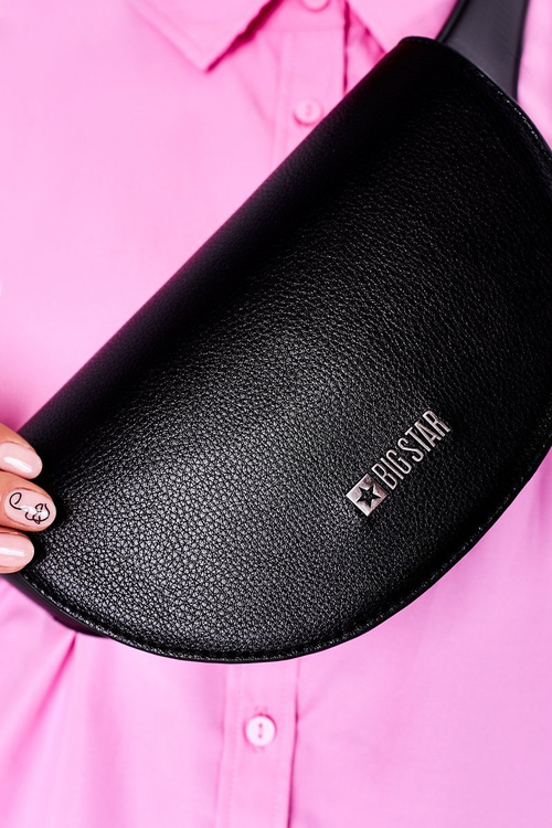 Leather Kidney Bag Big Star HH574075 Black