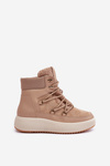 Low Snow Boots On Platform Brown Naliora