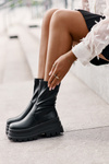 Botki Masywna Platforma Czarne Florinara