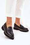 Women's Moccasins Eco Leather With Zirconia Black Wilamla