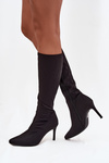 Fabric Women's Boots on Heel S.Барски HY52-513 Black