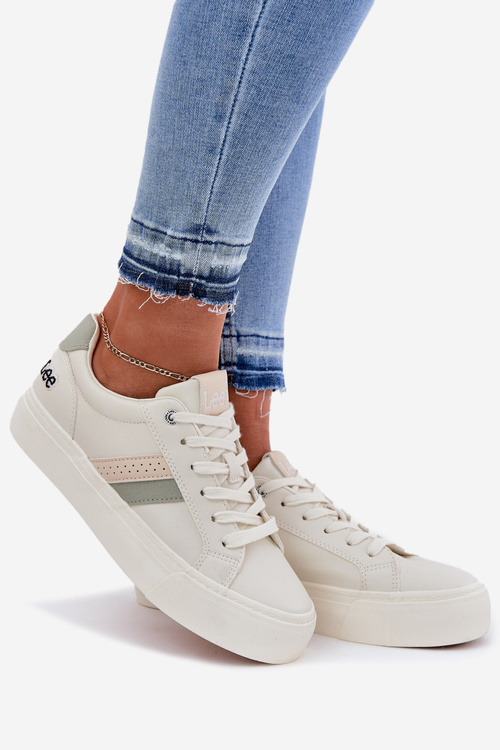 Damskie Sneakersy Zgaszona Biel LEE LAYLA WOMEN LOW 50251003
