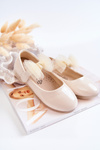 Lacquered Children's Ballerinas With Velcro Light beige Carla