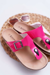 Women's Cork Flip Flops Lacquered Fuchsia Palette
