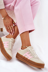 Womens Sneakers On Platform Beige Syliyana