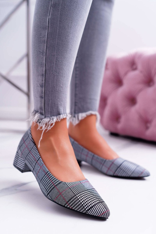 Women's Black Colia Checkered Pumps