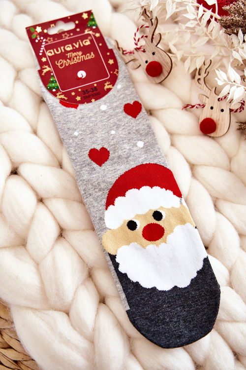 Women's Christmas Socks With Pattern Nicholas the Grey