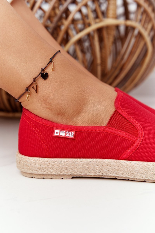 Espadrilles On A Braided Sole Big Star HDD274018 Red