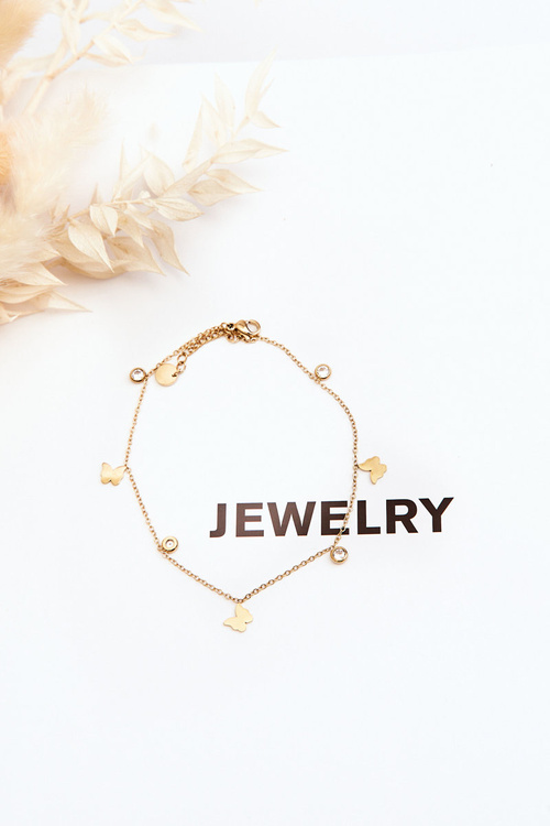 Bransoletka Na Nogę Motyle Złota