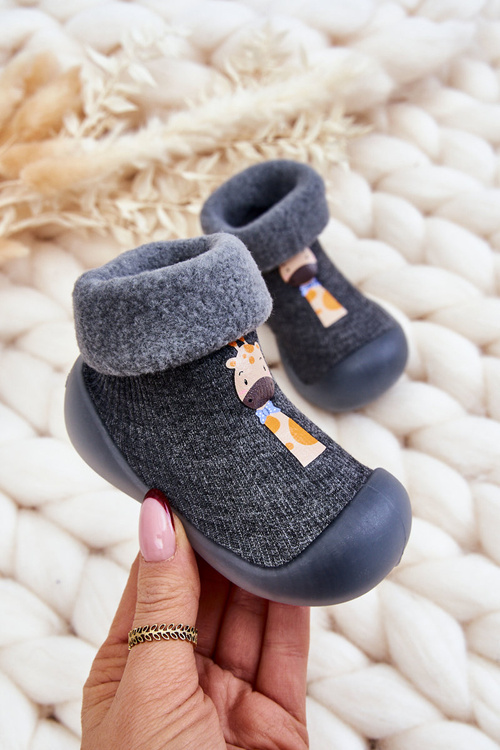 Children's slippers Niechodki Befado 002P024 Grey