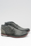 Men's Grey Leather Half Shoes Graziano